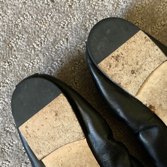 TORY BURCH black nappa leather Flower Ballet flats, 9.5. - Picture 12 of 13
